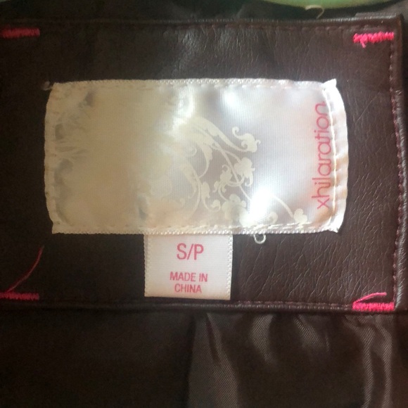 Brown Faux Leather Jacket - Picture 3 of 7